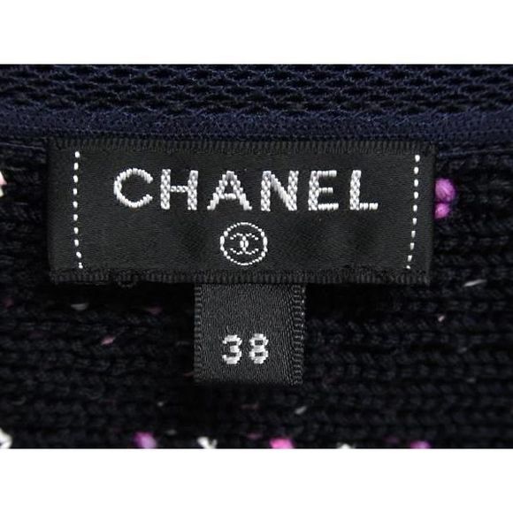 Chanel 21P P70494 Coco Mark Tweed Setup Cardigan Skirt 38 Clothing - Picture 7 of 10